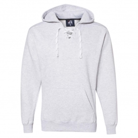 J. America 8830 Sport Lace Hooded Sweatshirt - Ash Heather