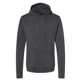 J. America 8879 Gaiter Fleece Hooded Sweatshirt - Black Heather