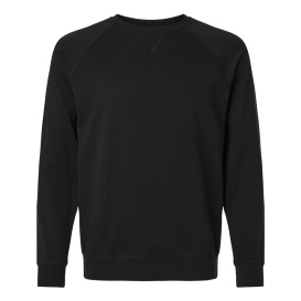 Next Level 9000 Laguna Raglan Crewneck Sweatshirt - Black 