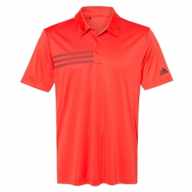 adidas A324 3-Stripes Chest Sport Shirt - Blaze Orange/Black