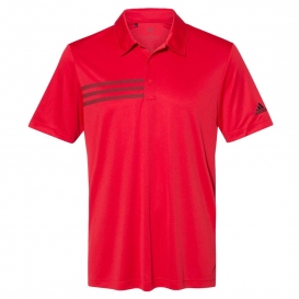 adidas A324 3-Stripes Chest Sport Shirt - Collegiate Red/Black