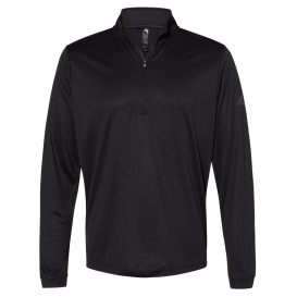 adidas A401 Lightweight Quarter-Zip Pullover - Black