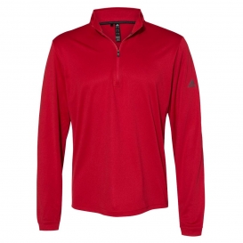 adidas A401 Lightweight Quarter-Zip Pullover - Power Red