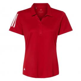 adidas A481 Women\'s Floating 3-Stripes Sport Shirt - Team Power Red/White