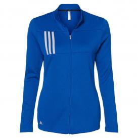 adidas A483 Women\'s 3-Stripes Double Knit Full-Zip - Team Royal/Grey Two