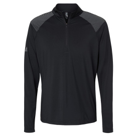 adidas A520 Shoulder Stripe 1/4-Zip Pullover - Black