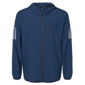adidas A524 Hooded Full Zip Windbreaker - Collegiate Navy