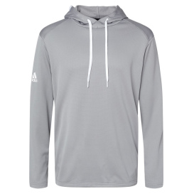 adidas A530 Textured Mixed Media Hooded Sweatshirt - Grey Three
