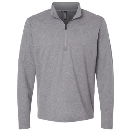 adidas A554 3-Stripes Quarter-Zip Sweater - Grey Three Melange