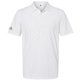 adidas A574 Pine Tree Polo - White Grey Three