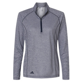 adidas A594 Women\'s Space Dyed Quarter-Zip Pullover - Colligate Navy Melange 