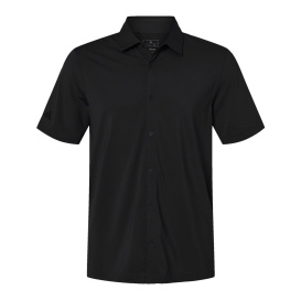 adidas A595 Button Down Short Sleeve Shirt - Black 