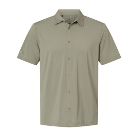 adidas A595 Button Down Short Sleeve Shirt - Silver Pebble 