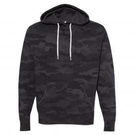 Independent Trading Co. AFX90UN Unisex Lightweight Hooded Sweatshirt - Black Camo