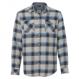 Burnside 8210 Yarn-Dyed Long Sleeve Flannel Shirt - Grey/Blue