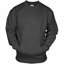 Badger Sport 1252 Pocket Crewneck Sweatshirt - Charcoal