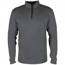 Badger Sport 4102 B-Core Quarter-Zip Pullover - Graphite/Black