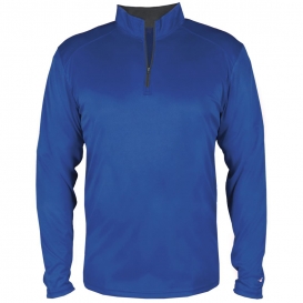 Badger Sport 4102 B-Core Quarter-Zip Pullover - Royal/Graphite