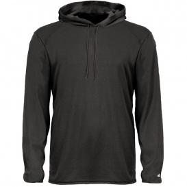 Badger Sport 4105 B-Core Long Sleeve Hooded T-Shirt - Black