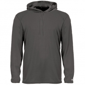 Badger Sport 4105 B-Core Long Sleeve Hooded T-Shirt - Graphite