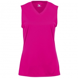 Badger Sport 4163 Women\'s B-Core Sleeveless T-Shirt - Hot Pink