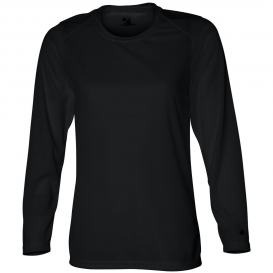 Badger Sport 4164 Women\'s B-Core Long Sleeve T-Shirt - Black