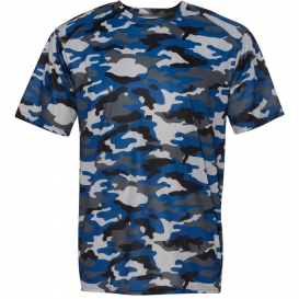 Badger Sport 4181 Camo Short Sleeve T-Shirt - Navy