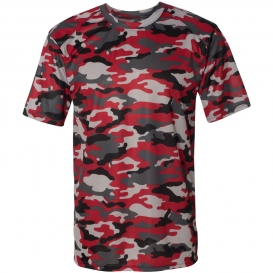 Badger Sport 4181 Camo Short Sleeve T-Shirt - Red