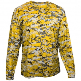 Badger Sport 4184 Digital Camo Long Sleeve T-Shirt - Gold Digital
