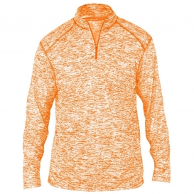 orange quarter zip pullover