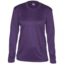 Badger Sport 4364 Women\'s Pro Heather Long Sleeve Tee - Purple Heather