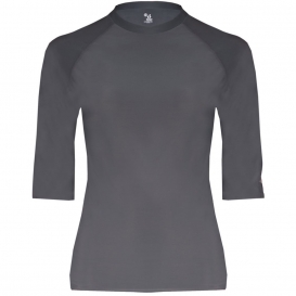 Badger Sport 4627 Pro-Compression Half-Sleeve Crew - Graphite