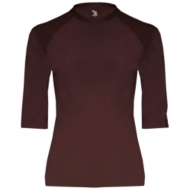 Badger Sport 4627 Pro-Compression Half-Sleeve Crew - Maroon