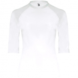 Badger Sport 4627 Pro-Compression Half-Sleeve Crew - White