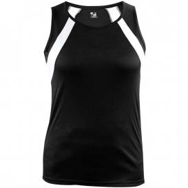 Badger Sport 8961 Women\'s B-Core Aero Singlet - Black/White