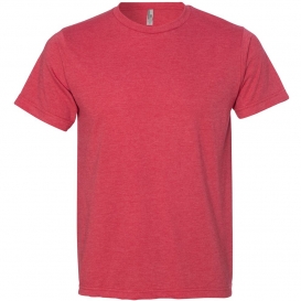 Bayside 5010 USA Made Ringspun 50/50 Heather Unisex T-Shirt - Heather Red