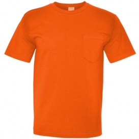 Bayside 5070 USA-Made Short Sleeve T-Shirt With a Pocket - Bright Orange