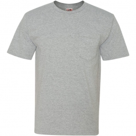 Bayside 5070 USA-Made Short Sleeve T-Shirt With a Pocket - Dark Ash