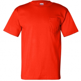 Bayside 7100 USA-Made Short Sleeve T-Shirt with a Pocket - Orange