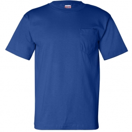 Bayside 7100 USA-Made Short Sleeve T-Shirt with a Pocket - Royal Blue