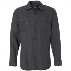 Burnside 8200 Solid Long Sleeve Flannel Shirt - Charcoal