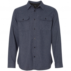 Burnside 8200 Solid Long Sleeve Flannel Shirt - Denim