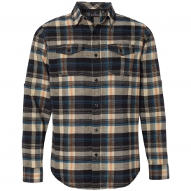 Burnside 8210 Yarn-Dyed Long Sleeve Flannel Shirt - Dark Khaki
