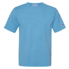 Champion CD100 Garment Dyed Short Sleeve T-Shirt - Delicate Blue