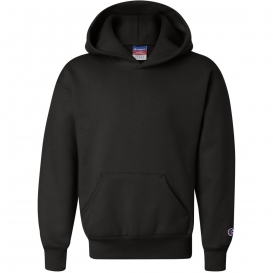 Champion S790 Double Dry Eco Youth Hooded Sweatshirt - Black