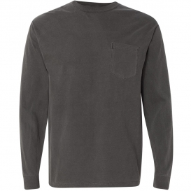 Comfort Colors 4410 Garment-Dyed Heavyweight Long Sleeve Pocket T-Shirt - Pepper