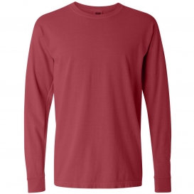 Comfort Colors 6014 Garment-Dyed Heavyweight Long Sleeve T-Shirt - Crimson