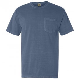 Comfort Colors 6030 Garment-Dyed Heavyweight Pocket T-Shirt - Blue Jean