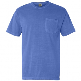 Comfort Colors 6030 Garment-Dyed Heavyweight Pocket T-Shirt - Flo Blue