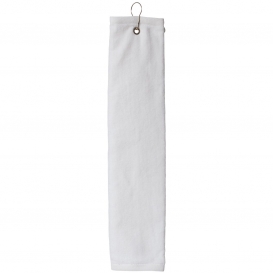 Carmel Towel Company C1624TGH Tri-Fold Hemmed Towel - White